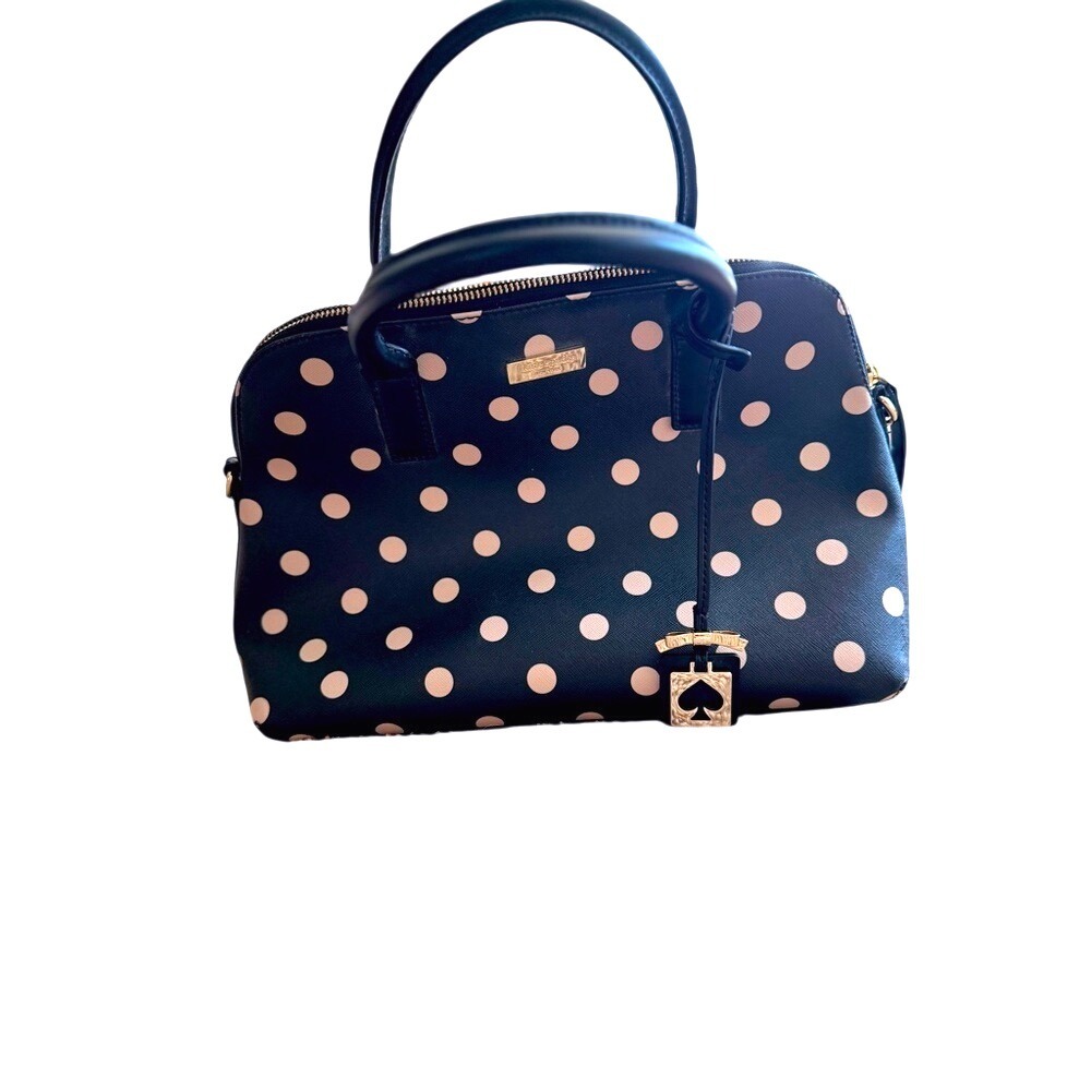 Kate‎ Spade Handle Bag, Black White Polka Dot